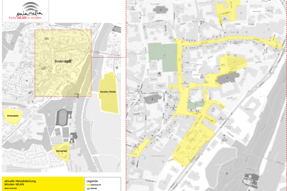 WLAN Karte Minden Innenstadt